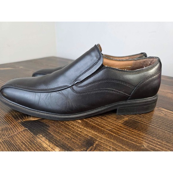G.H. Bass & Co. Men's Slip On Glenn Oxford Black Leather Shoe Size 11.5 M - Picture 3 of 13
